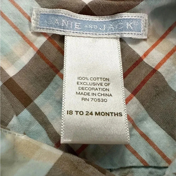 Janie & Jack | Plaid Infant Romper (18-24 mos) - Picture 6 of 6